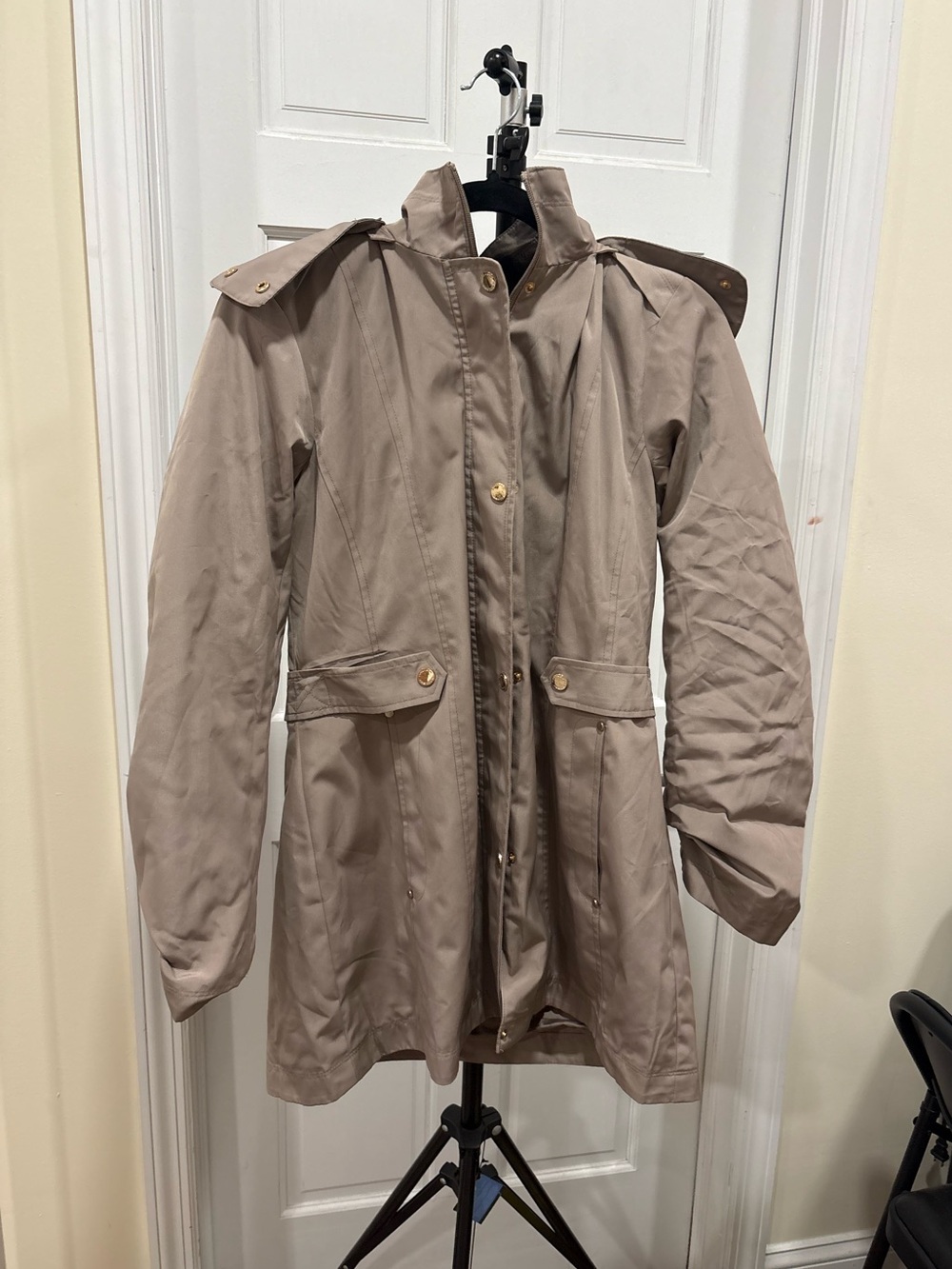 Gallery Tan Fleeced Lined Rain Jacket
